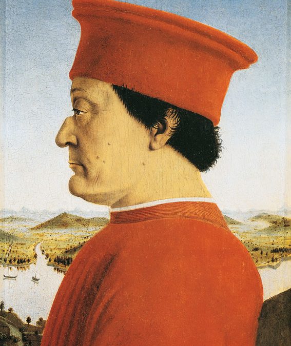 Perché il duca di Urbino è dipinto sempre di profilo?